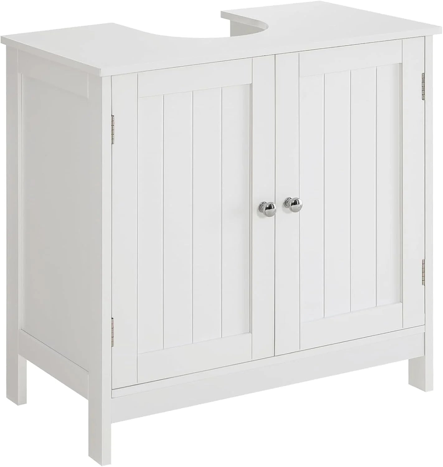 Iwell Storage Cabinet with 2 Drawers & Adjustable Shelves, Cupboard, Floor Cabinet